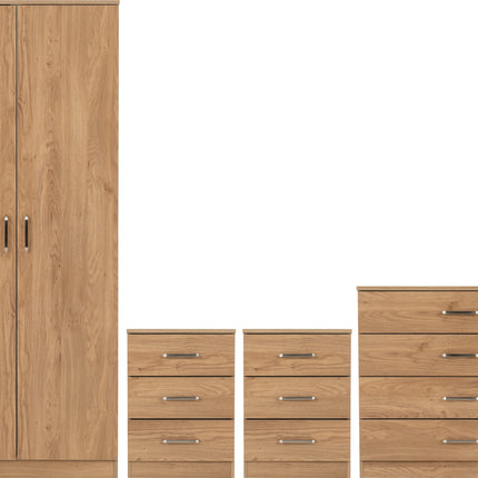 Dakota Collection Wardrobe Bedroom Set - Comes as a flat pack pre-order in various of colors