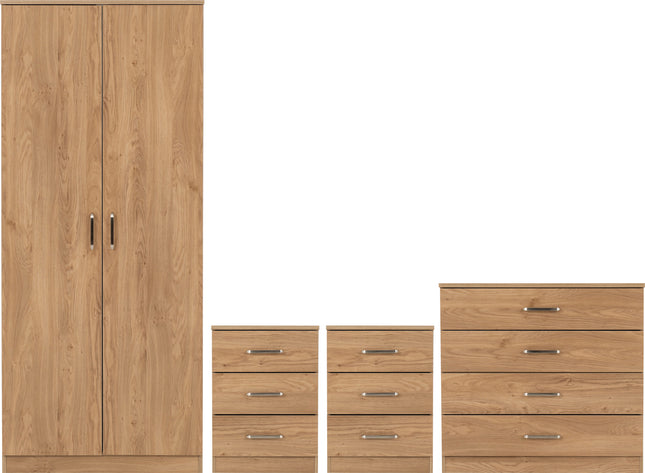Dakota Collection Wardrobe Bedroom Set - Comes as a flat pack pre-order in various of colors