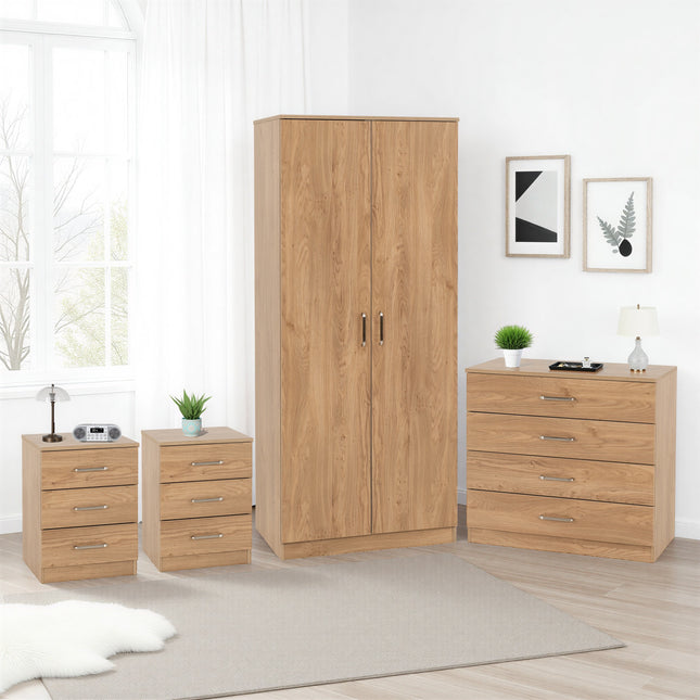 Dakota Collection Wardrobe Bedroom Set - Comes as a flat pack pre-order in various of colors