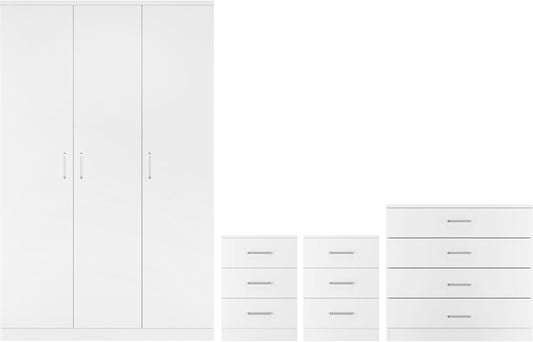 Dakota 2 Door Wardrobe Bedroom Set White