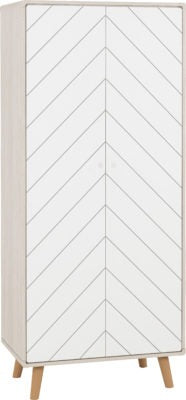 Dixie 2 Door Wardrobe White/Oak