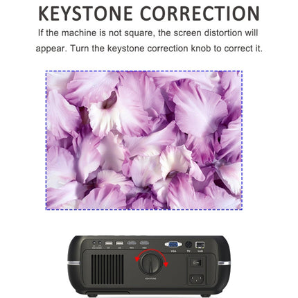 DH-A10 5.8 inch LCD Screen 4200 Lumens 1280 x 800P HD Smart Projector with Remote Control,Android 6.0 OS, Support WiFi, Bluetooth,HDMIx2, USBx2, VGA, AV IN/RCA, RJ45, LAN