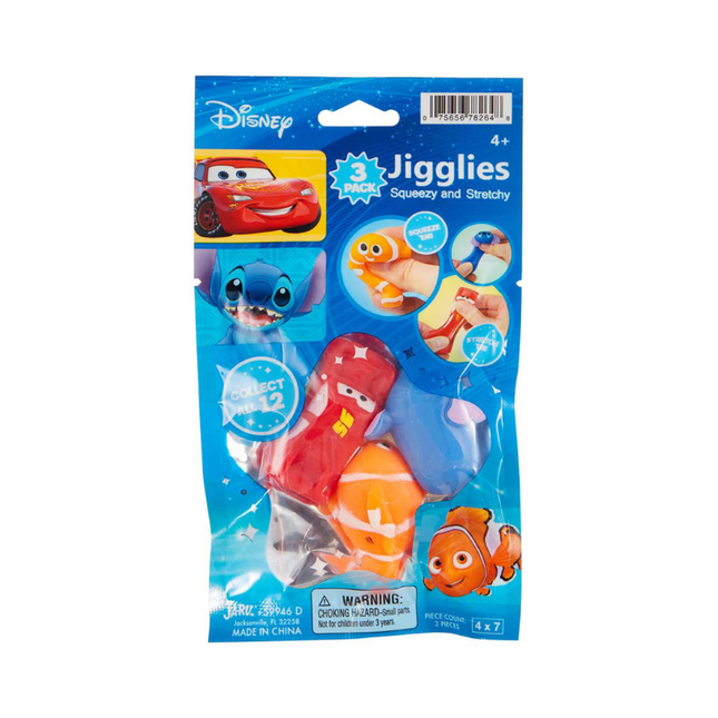 Disney Jigglies Squishy & Stretchy Toy 3 Pack