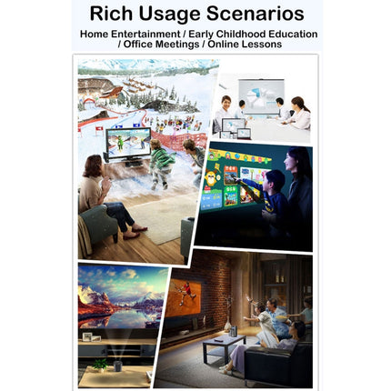 A5 1920x1080P 200 ANSI Multi-function Portable Home Theater LED HD Digital Projector Bluetooth Speaker, Android 7.1, 2G+16GB, A5 US Plug