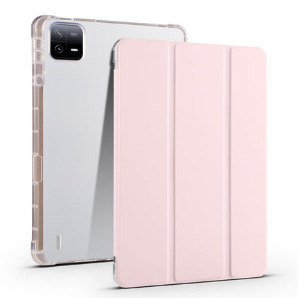 3-fold Clear TPU Smart Leather Tablet Case with Pen Slot, For Xiaomi Pad 6S Pro, For Xiaomi Pad 6 Max 14
