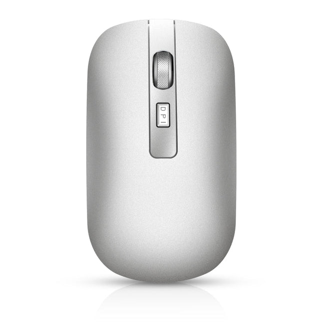 HXSJ M50 2.4GHZ 800,1200,1600dpi Three Gear Adjustment Dual-mode Wireless Mouse USB + Bluetooth 5.1 Rechargeable(Silver)