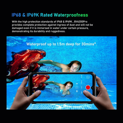 Blackview BV6200 Pro, IP68/IP69K/MIL-STD-810H, 6.56 inch Android 14 MediaTek Helio P35 Octa Core, Network: 4G, OTG, NFC, 6GB+128GB