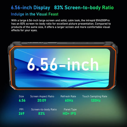 Blackview BV6200 Pro, IP68/IP69K/MIL-STD-810H, 6.56 inch Android 14 MediaTek Helio P35 Octa Core, Network: 4G, OTG, NFC, 6GB+128GB