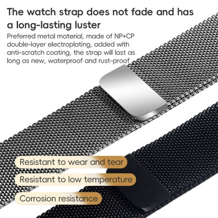 For Apple Watch SE 2022 44mm ZGA Milanese Magnetic Metal Watch Band(Silver)