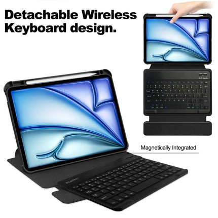 Transparent Rotation Smart Leather Tablet Case with Keyboard, For iPad Air 13 2026 / 2025 / 2024, For iPad Air 11 2026 / 2025 / 2024, For iPad Pro 13 2025 / 2024, For iPad Pro 11 2025 / 2024