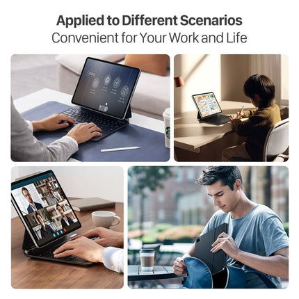 DUX DUCIS MK Series Floating Magnetic Keyboard Tablet Leather Case For iPad Air 13 2024 / Pro 12.9 2022 / 2021(Black)