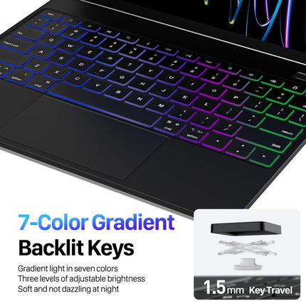 DUX DUCIS MK Series Floating Magnetic Keyboard Tablet Leather Case For iPad Air 13 2024 / Pro 12.9 2022 / 2021(Black)