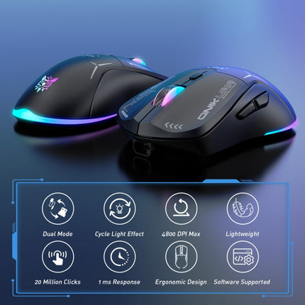 ONIKUMA CW917 RGB 4800DPI Dual Mode Wired + 2.4GHz Wireless Mouse(Black)