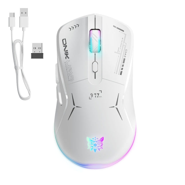 ONIKUMA CW917 RGB 4800DPI Dual Mode Wired + 2.4GHz Wireless Mouse(White)