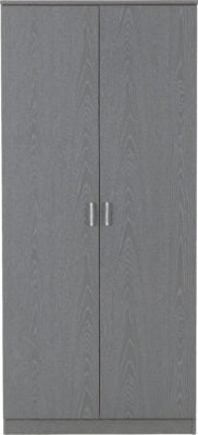 Felix 2 Door Wardrobe in Grey