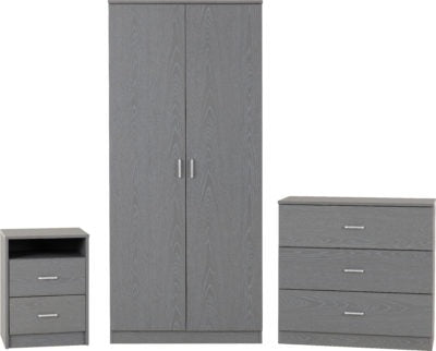 Felix Bedroom Set in Grey Oak Effect