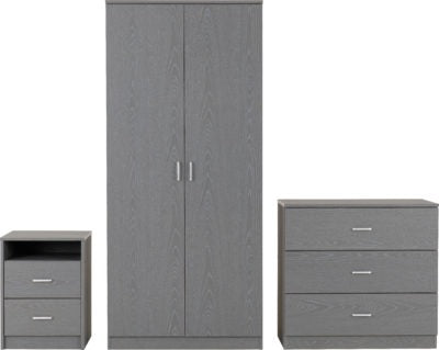 Felix Bedroom Set in Grey Oak Effect