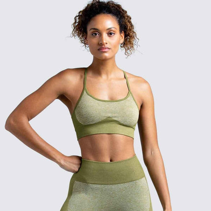 2 Piece Set Seamless Gym Wear Leggings for Women with Breathable Yoga Bra - High Quality Activewear