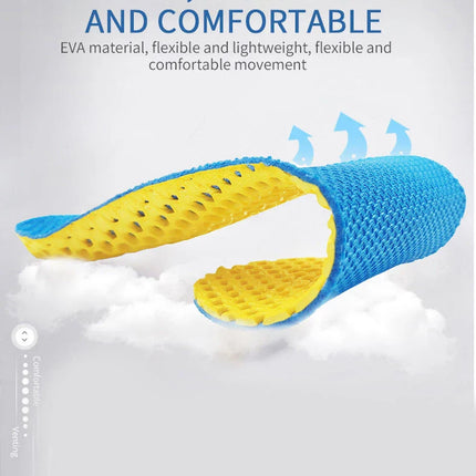 Memory Foam Insoles For Shoes Sole Mesh Deodorant Breathable Cushion Running Insoles For Feet Man Women Orthopedic Insoles
