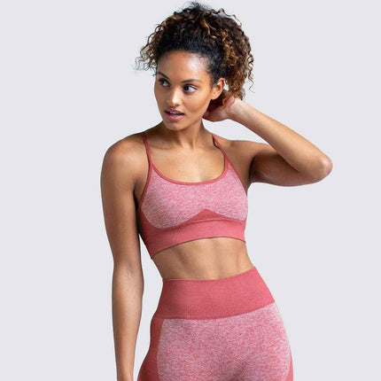 2 Piece Set Seamless Gym Wear Leggings for Women with Breathable Yoga Bra - High Quality Activewear