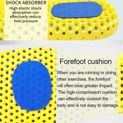Memory Foam Insoles For Shoes Sole Mesh Deodorant Breathable Cushion Running Insoles For Feet Man Women Orthopedic Insoles
