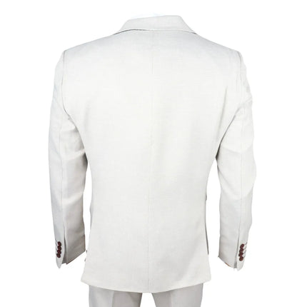 IM05 - Men's 3 Piece Cream Classic Wedding Suit