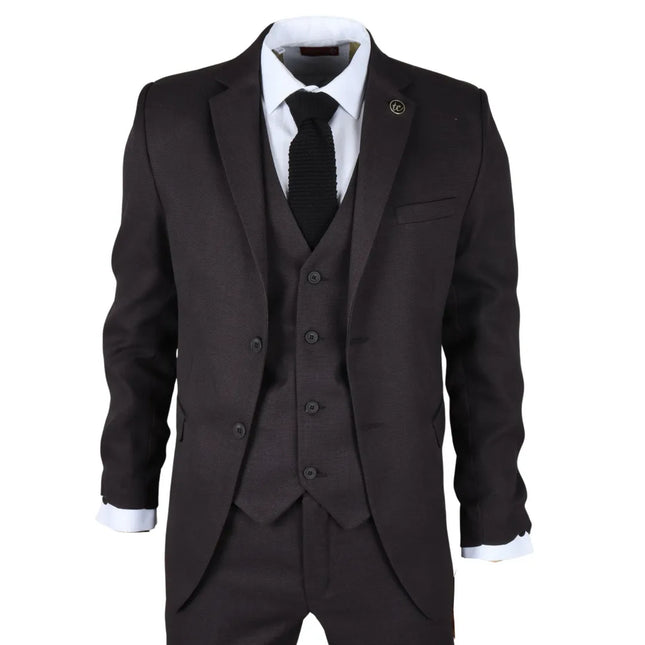 IM06 - Men's 3 Piece Charcoal Grey Classic Suit