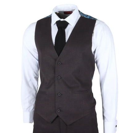IM06 - Men's 3 Piece Charcoal Grey Classic Suit
