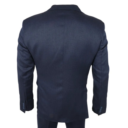 IM07 - Men's 3 Piece Navy Blue Classic Suit