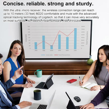 Logitech M220 1200DPI 2.4GHz Ergonomic Wireless Mouse