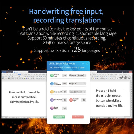 Boeleo BM01 Smart Voice Language Translation Wireless Mouse