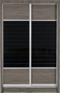 Lisbon 2 Door Sliding Wardrobe in Black Grain