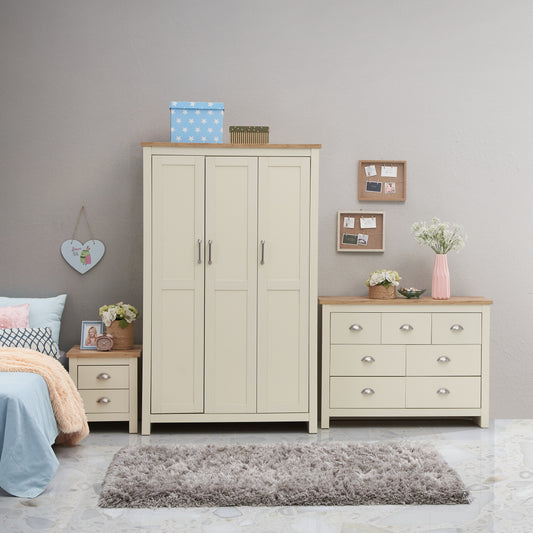 Lisbon 2 Piece Set (2 Door Wardrobe, 3+4 Chest)