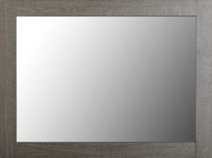 Lisbon Wall Mirror in Black Wood Grain/Glass