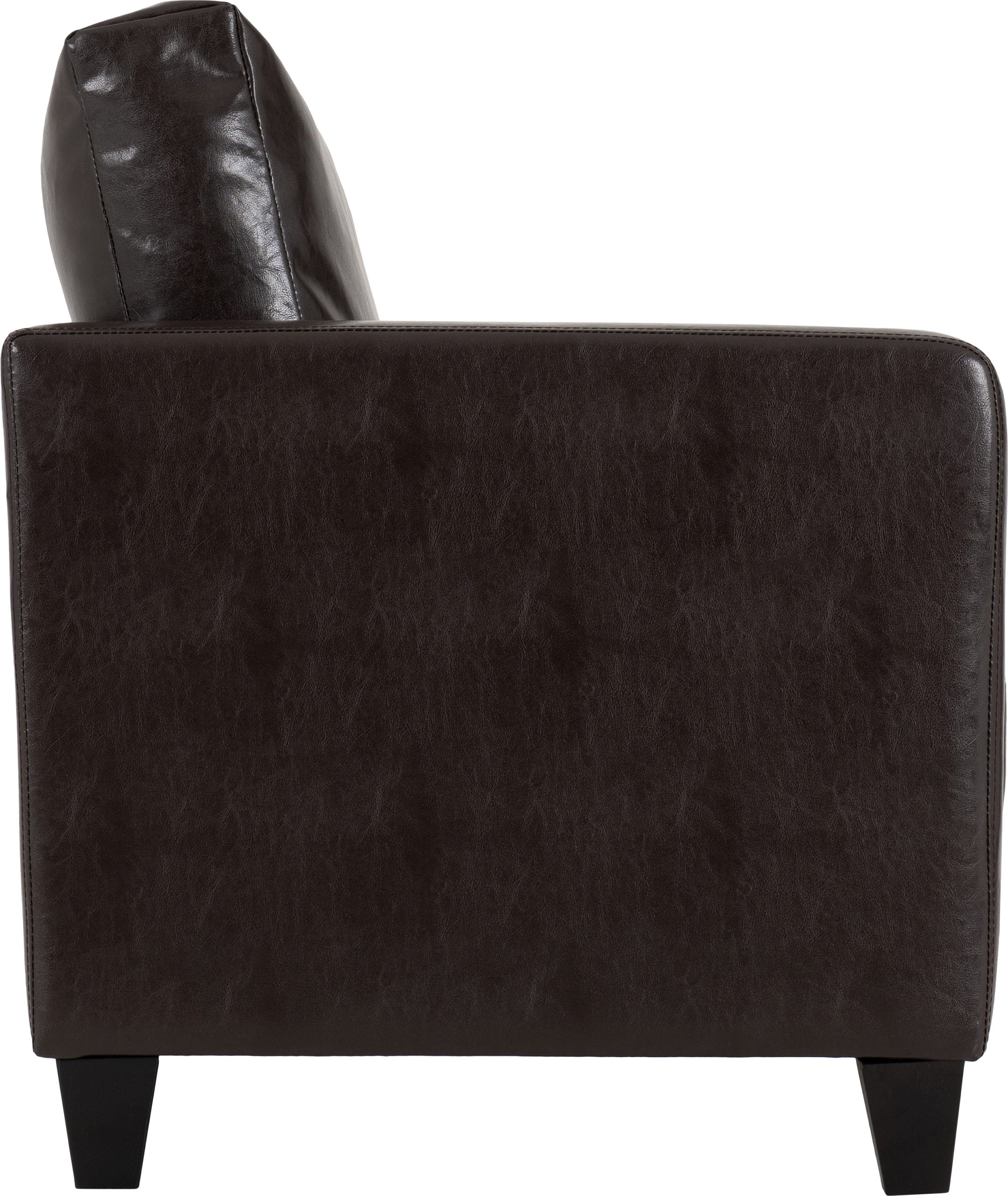 Tempo Classic Armchair in Brown PU Leather