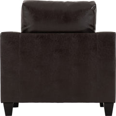 Tempo Classic Armchair in Brown PU Leather