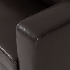 Tempo Classic Armchair in Brown PU Leather