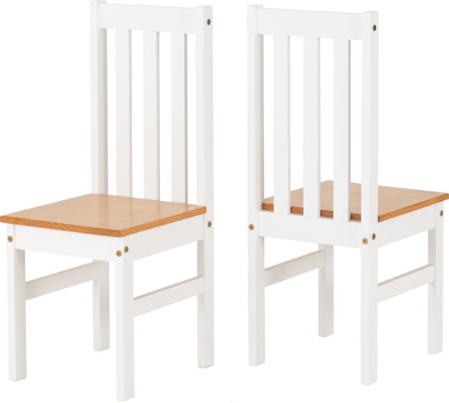 Ludlow Dining set with 6 Chairs - White/Oak Lacquer