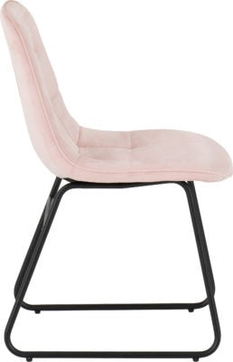 LUKAS CHAIR (BOX OF 2) - BABY PINK VELVET