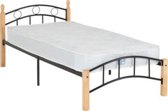LUTON 3' BED - NATURAL/BLACK Mattress included