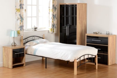 LUTON 3' BED - NATURAL/BLACK Mattress included