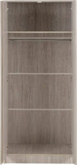 Malvern 2 Door Wardrobe Bedroom Set in Beige Finish Recessed Handles