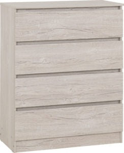 Malvern 2 Door Wardrobe Bedroom Set in Beige Finish Recessed Handles