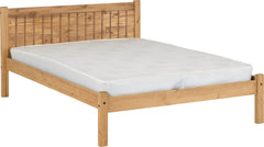 MAYA DOUBLE Bed 4ft 6 SOLID DISTRESSED WAX PINE FRAME