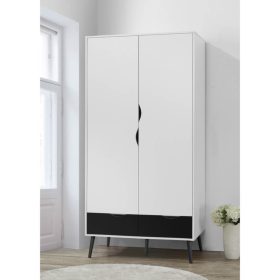 Mapleton Robe 2 Door White & Black (1000123682)