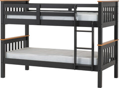 Neptune 3ft Bunk Bed in Grey and Oak Effect Finish Mattresses Included in price Even your UK Delivery is included