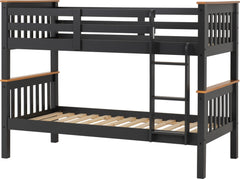 Neptune 3ft Bunk Bed in Grey and Oak Effect Finish Mattresses Included in price Even your UK Delivery is included