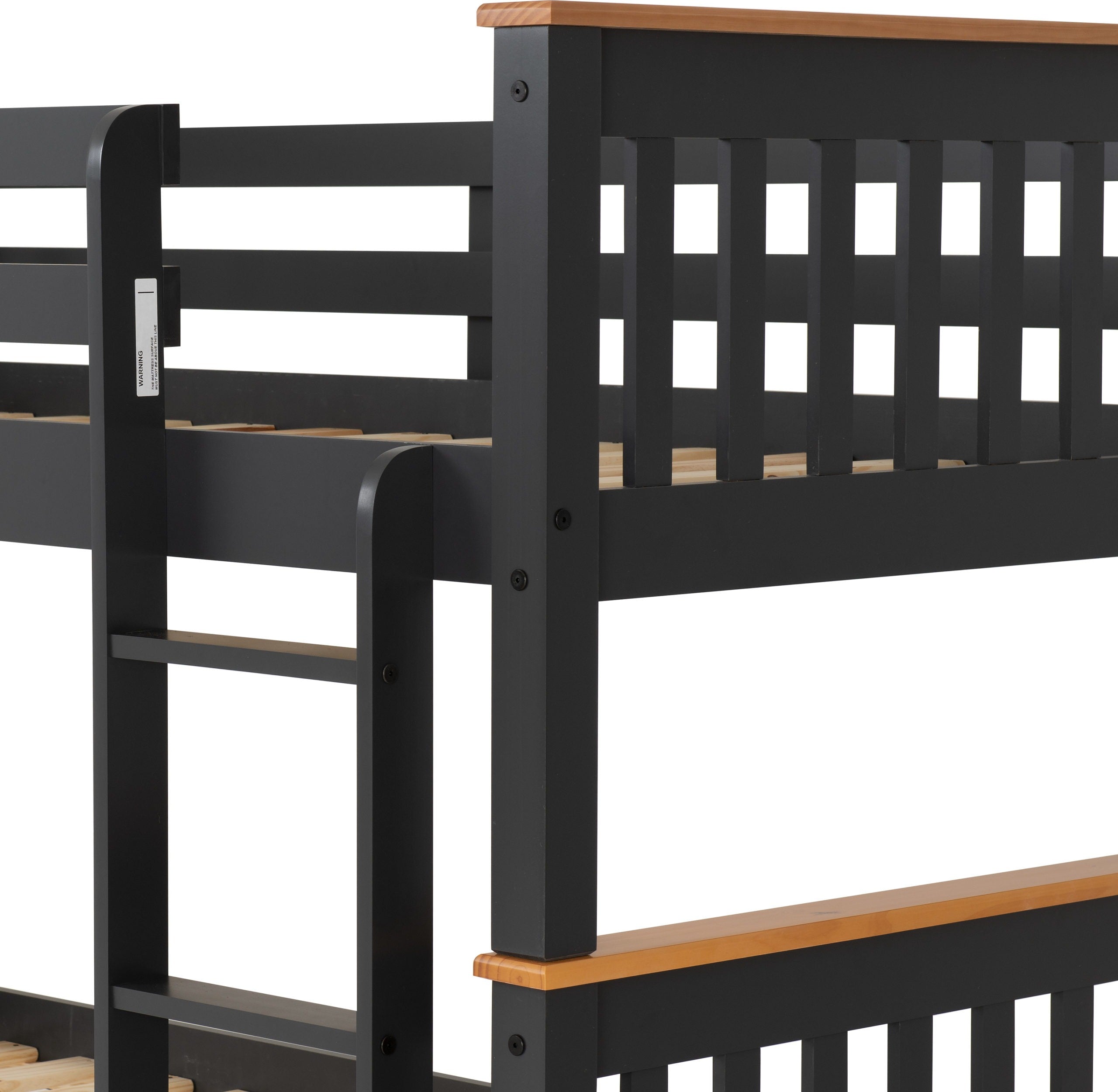 Neptune 3ft Bunk Bed in Grey and Oak Effect Finish Mattresses Included in price Even your UK Delivery is included