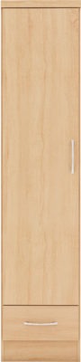 Nevada 1 Door 1 Drawer Wardrobe Oak