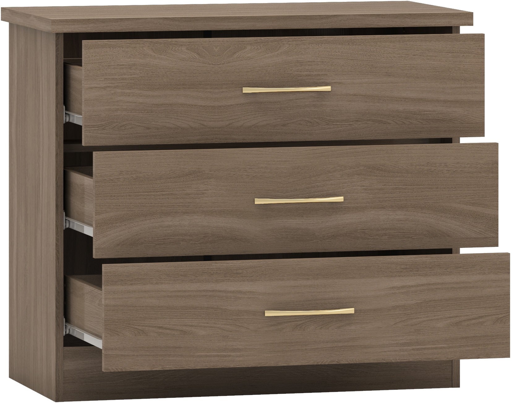 Nevada 2 Door 1 Drawer Wardrobe Bedroom Set Rustic Oak Effect - Online-Furniture-And-Fashion-Store